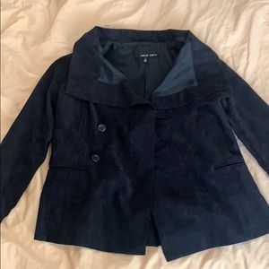 Navy blue suede jacket